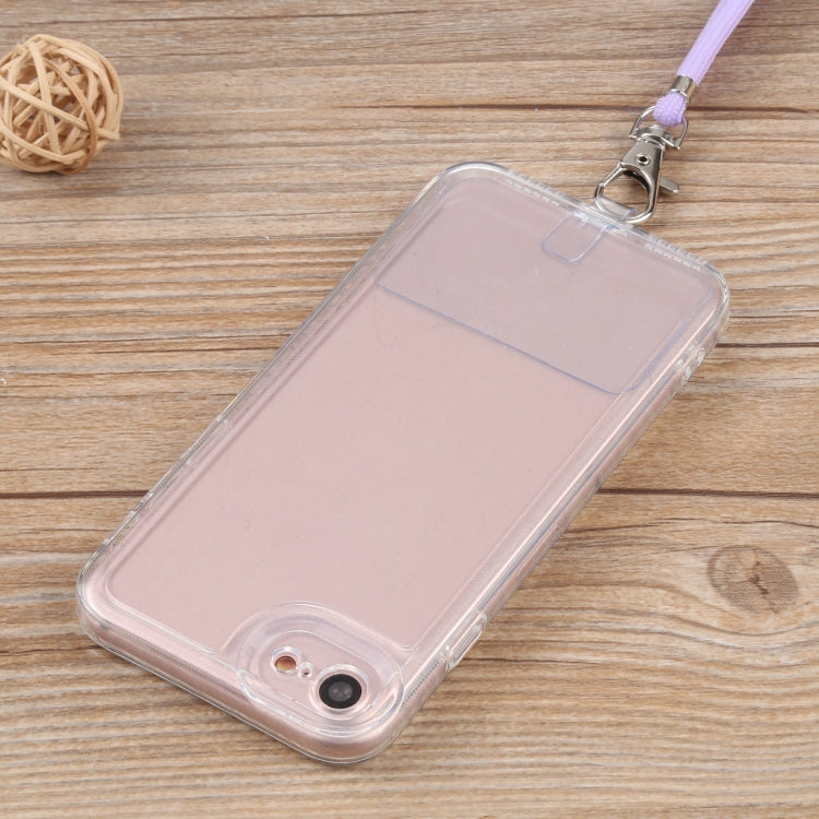 For iPhone SE 2022 / SE 2020 / 8 / 7 Lanyard Transparent TPU Phone Case