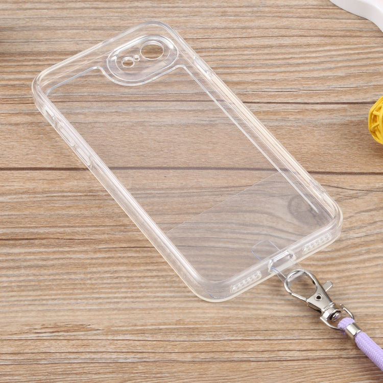 For iPhone SE 2022 / SE 2020 / 8 / 7 Lanyard Transparent TPU Phone Case