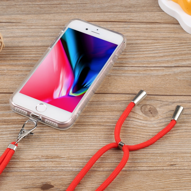 For iPhone SE 2022 / SE 2020 / 8 / 7 Lanyard Transparent TPU Phone Case