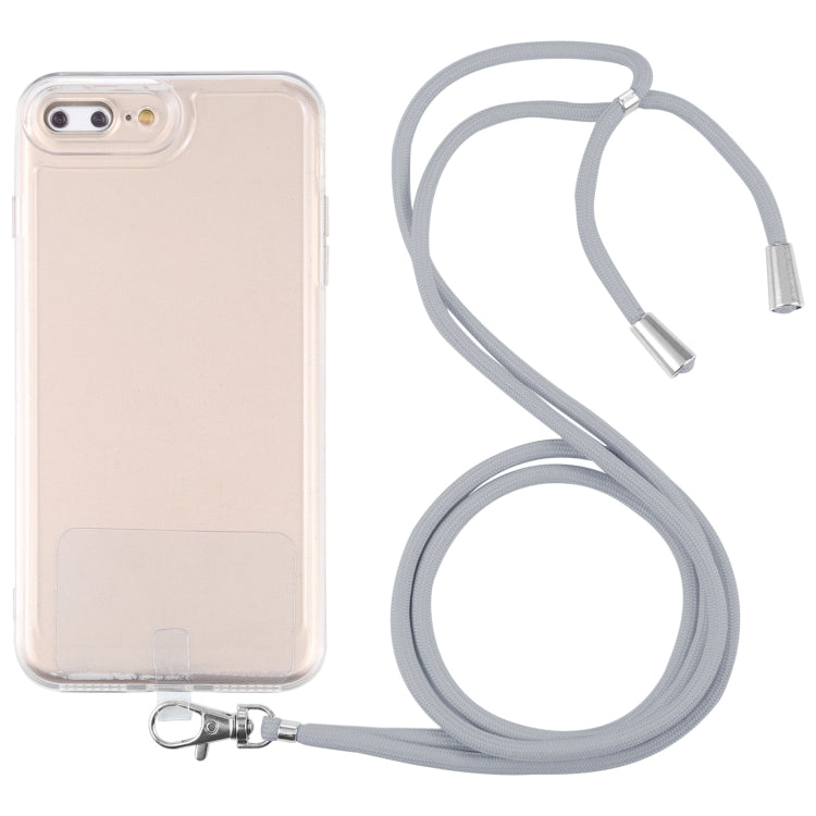 Lanyard Transparent TPU Phone Case For iPhone 7 Plus / 8 Plus