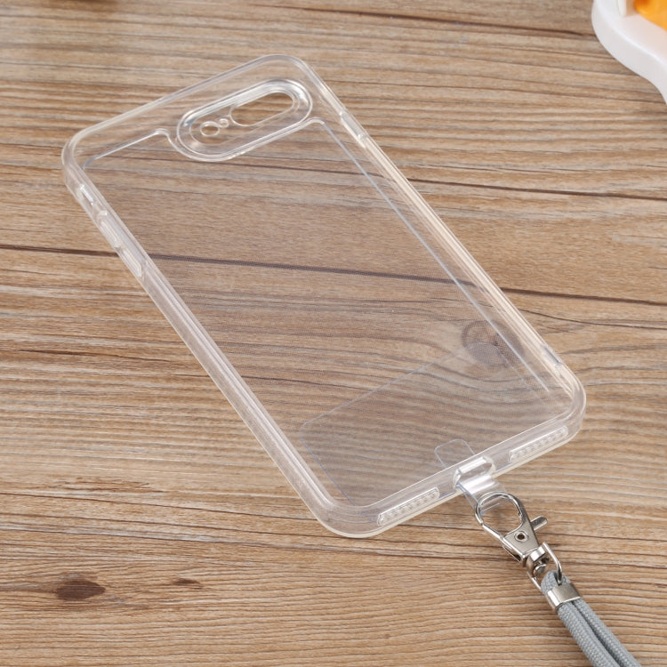 Lanyard Transparent TPU Phone Case For iPhone 7 Plus / 8 Plus