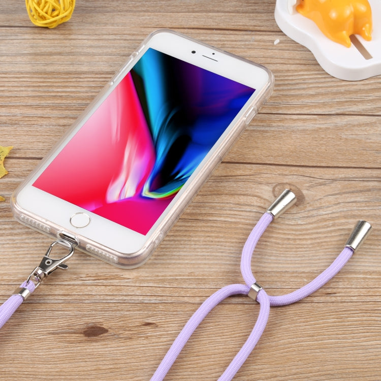 Lanyard Transparent TPU Phone Case For iPhone 7 Plus / 8 Plus