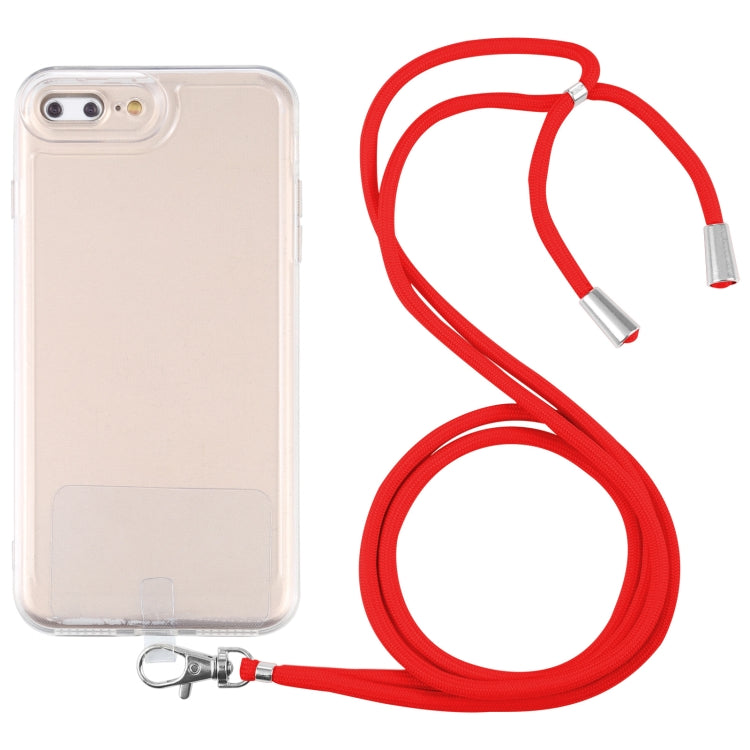 Lanyard Transparent TPU Phone Case For iPhone 7 Plus / 8 Plus