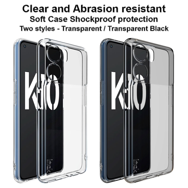For OPPO K10 5G China imak UX-5 Series Transparent Shockproof TPU Phone Case