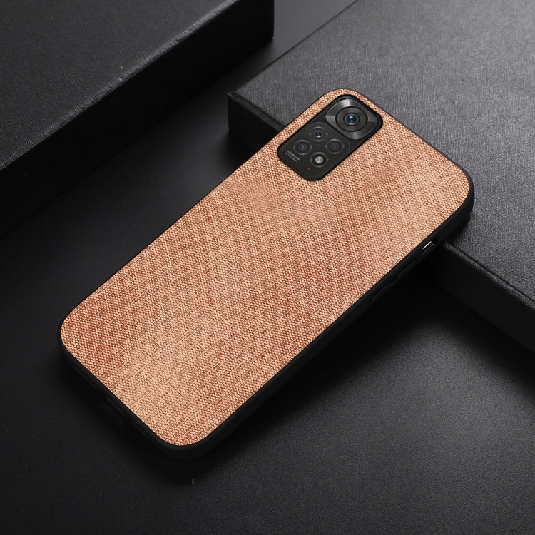 For Xiaomi Redmi Note 11 / Note 11S 4G Brugg Texture PU Shockproof Phone Case