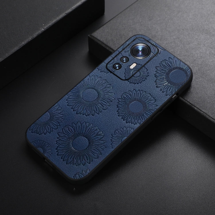 For Xiaomi 12 / 12X Sunflower Pattern PU Shockproof Phone Case