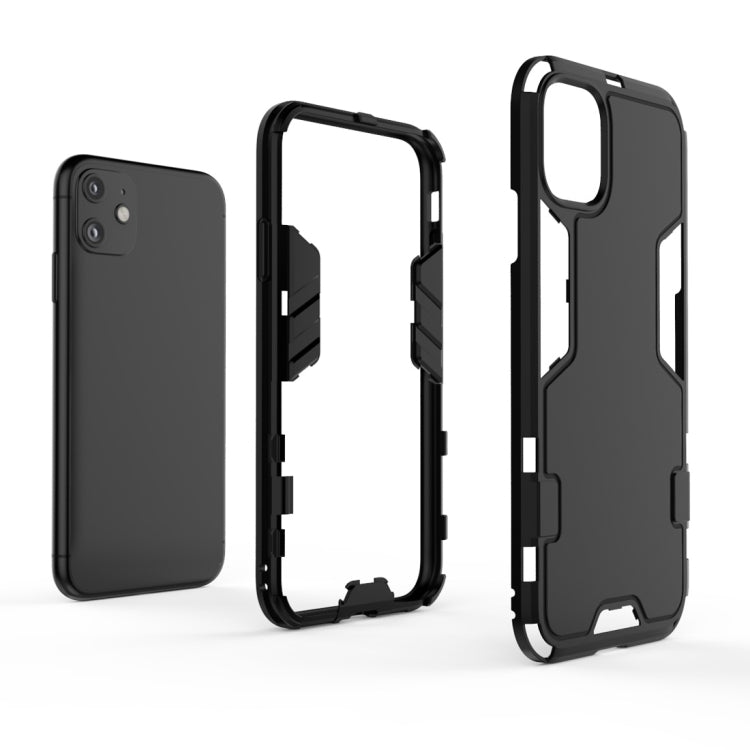 For iPhone 11 Simple Style Shockproof PC + TPU Case