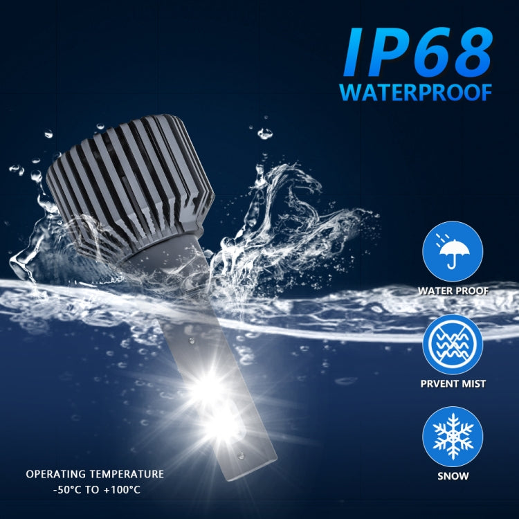 P9 1 Pair H1 6000K / 4000LM / 35W / DC10-32V IP68 Waterproof Car LED Headlight