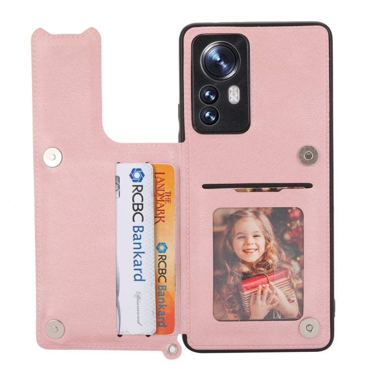 For Xiaomi 12 Mandala Embossed Card Slots Magnetic Phone Case