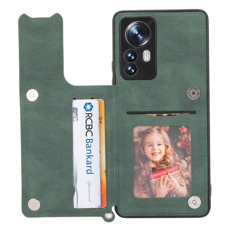 For Xiaomi 12 Pro Mandala Embossed Card Slots Magnetic Phone Case