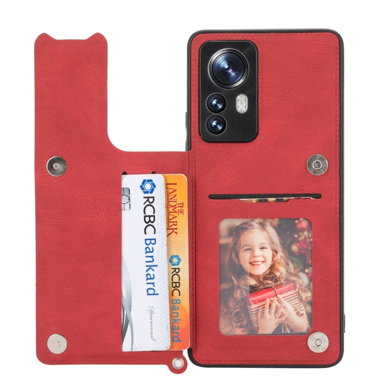 For Xiaomi 12 Pro Mandala Embossed Card Slots Magnetic Phone Case