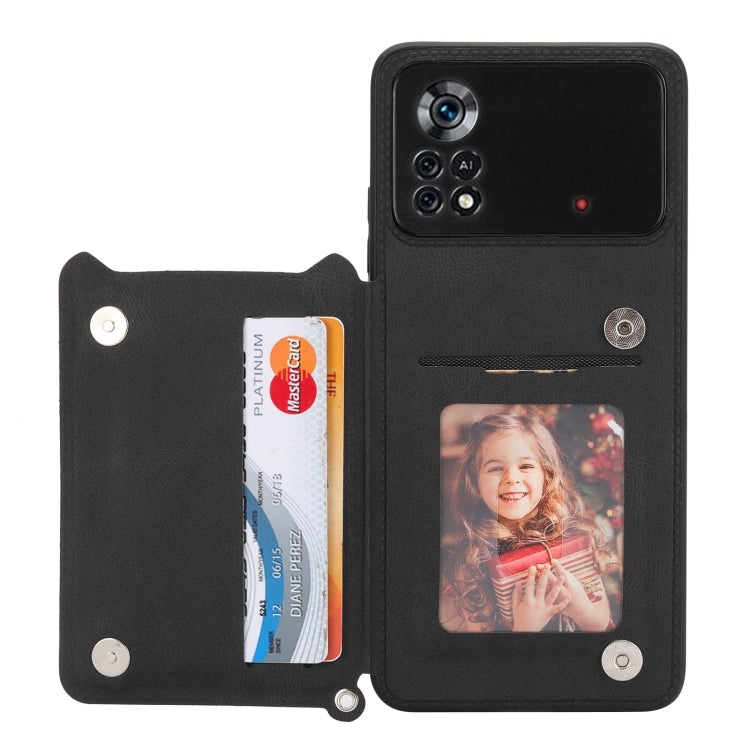 For Xiaomi Poco X4 Pro 5G Mandala Embossed Card Slots Magnetic Phone Case