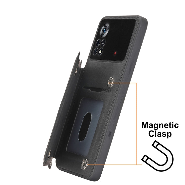 For Xiaomi Poco X4 Pro 5G Mandala Embossed Card Slots Magnetic Phone Case