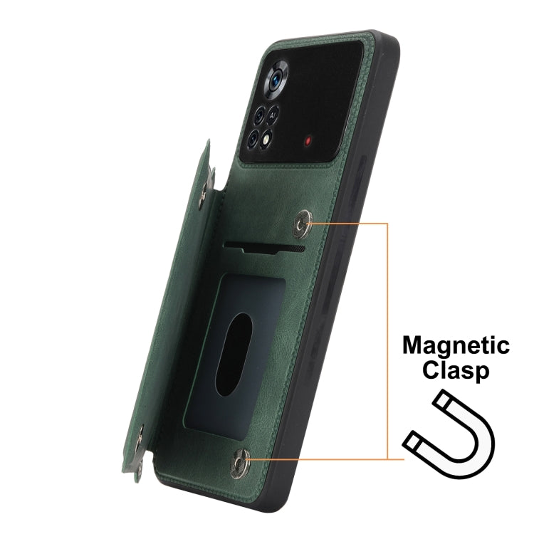 For Xiaomi Poco X4 Pro 5G Mandala Embossed Card Slots Magnetic Phone Case