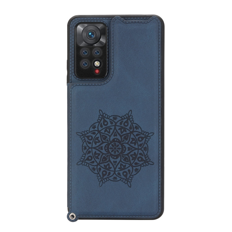 For Xiaomi Redmi Note 11 Pro Mandala Embossed Card Slots Magnetic Phone Case