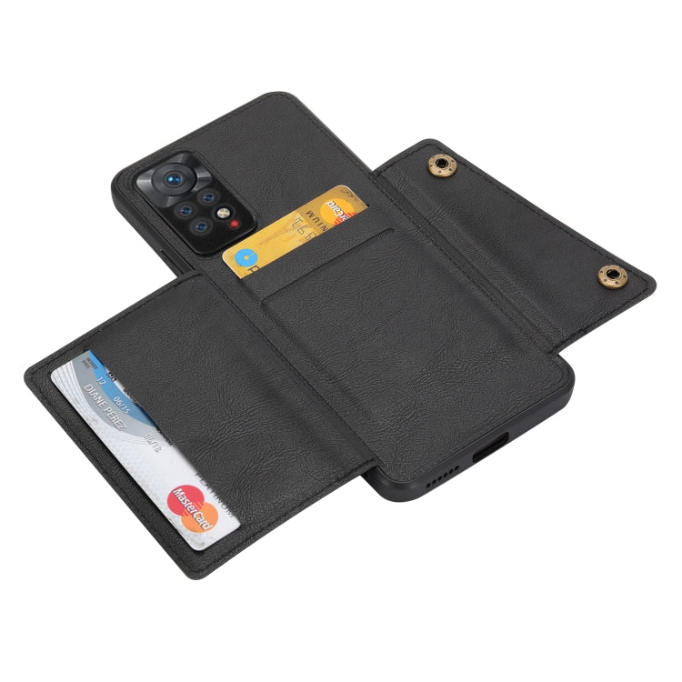 For Xiaomi Redmi Note 11 Pro Double Buckle Card Slots Magnetic Phone Case