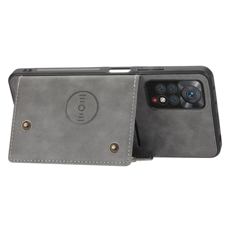 For Xiaomi Redmi Note 11 Pro Double Buckle Card Slots Magnetic Phone Case