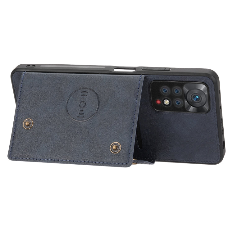 For Xiaomi Redmi Note 11 Pro Double Buckle Card Slots Magnetic Phone Case