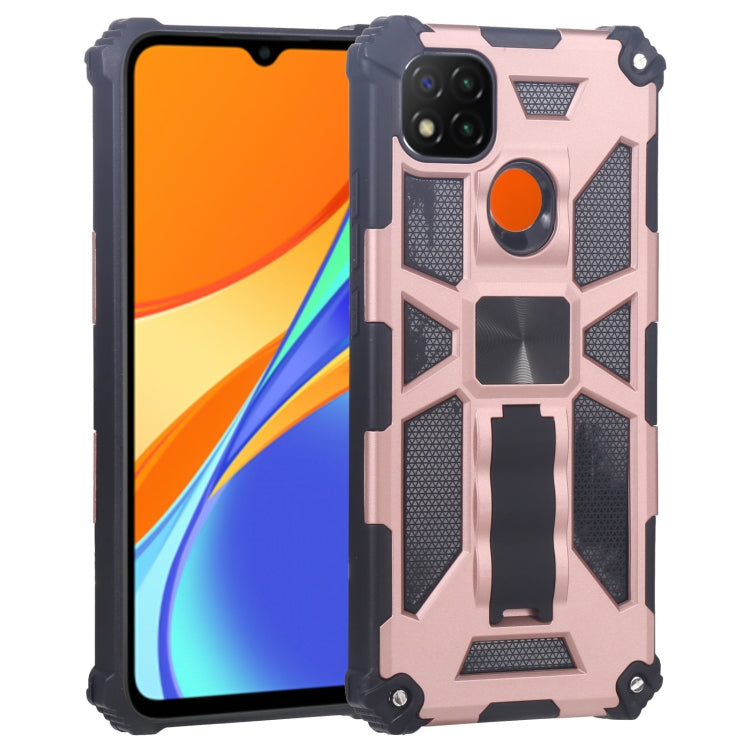For Xiaomi Redmi 9C / 10A Armor Kickstand TPU + PC Magnetic Phone Case