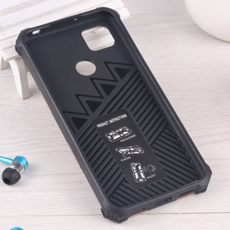For Xiaomi Redmi 9C / 10A Armor Kickstand TPU + PC Magnetic Phone Case