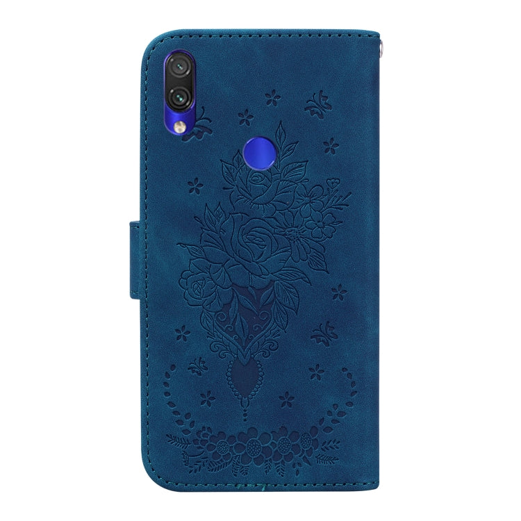 For Xiaomi Redmi Note 7 / 7S Butterfly Rose Embossed Leather Phone Case