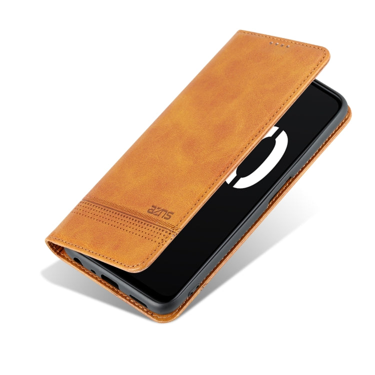 For OPPO K10 5G China AZNS Magnetic Calf Texture Flip Leather Phone Case