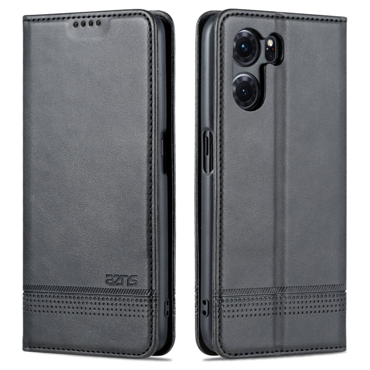 For OPPO K10 5G China AZNS Magnetic Calf Texture Flip Leather Phone Case