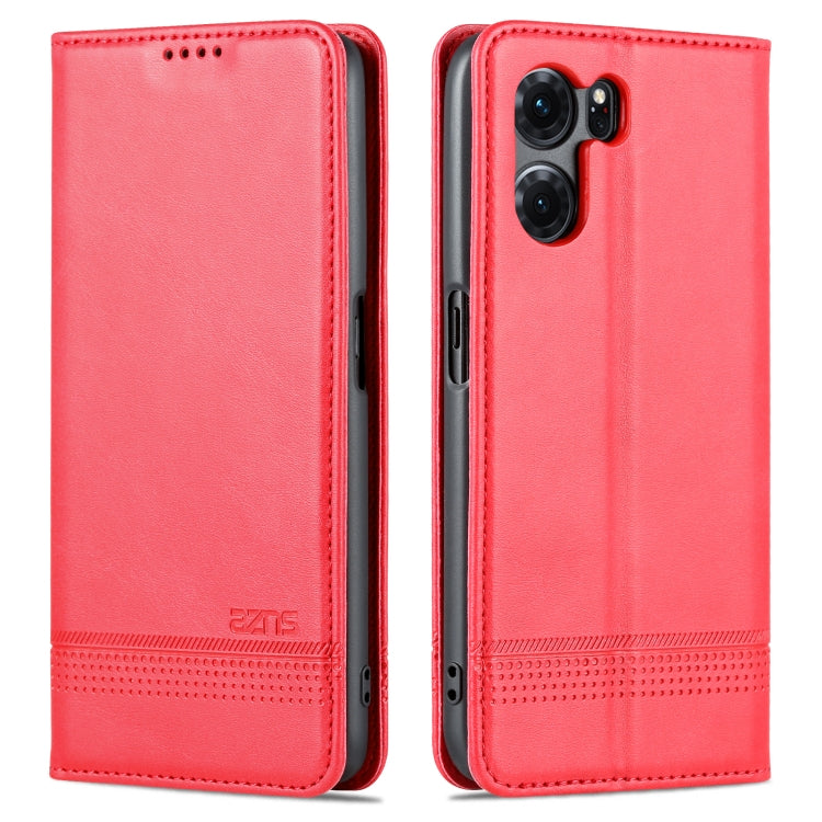 For OPPO K10 5G China AZNS Magnetic Calf Texture Flip Leather Phone Case