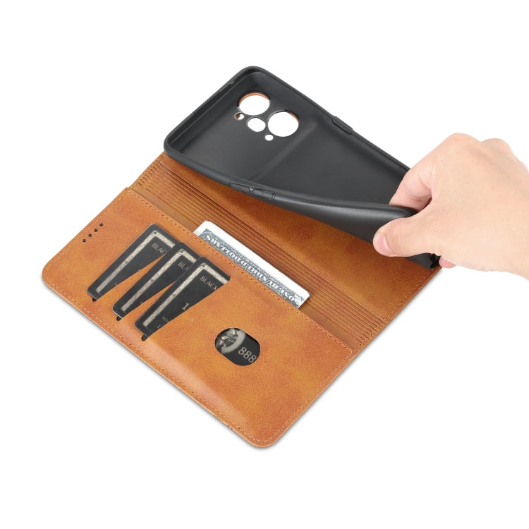 For OPPO K10 Pro AZNS Magnetic Calf Texture Flip Leather Phone Case