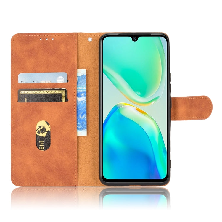 For vivo S15E Skin Feel Magnetic Flip Leather Phone Case