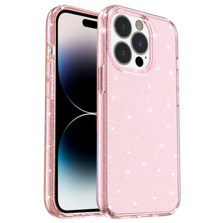 For iPhone 14 Pro Shockproof Terminator Style Glitter Powder Protective Case
