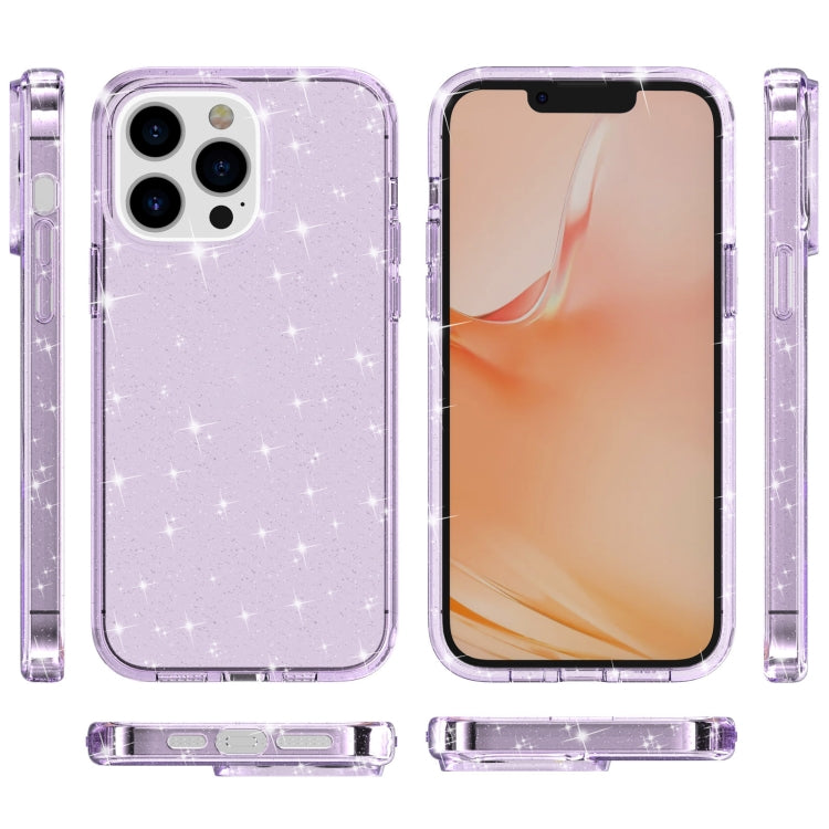 For iPhone 14 Pro Shockproof Terminator Style Glitter Powder Protective Case