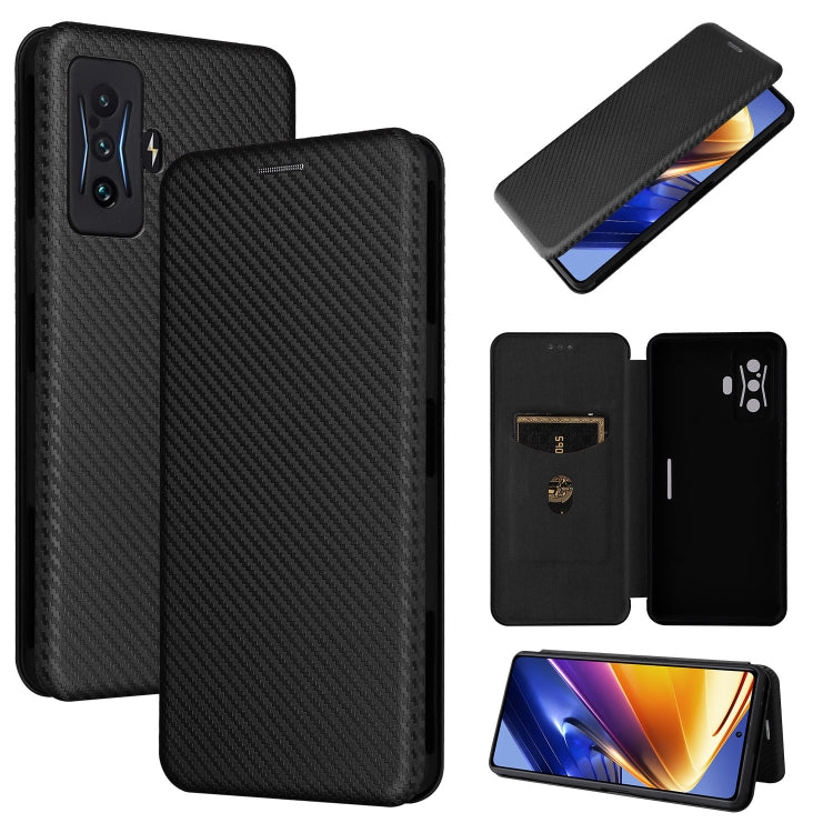 For Xiaomi Poco F4 GT/Redmi K50 Gaming Carbon Fiber Texture Horizontal Flip Leather Phone Case