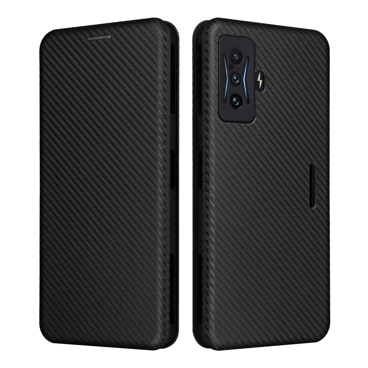 For Xiaomi Poco F4 GT/Redmi K50 Gaming Carbon Fiber Texture Horizontal Flip Leather Phone Case