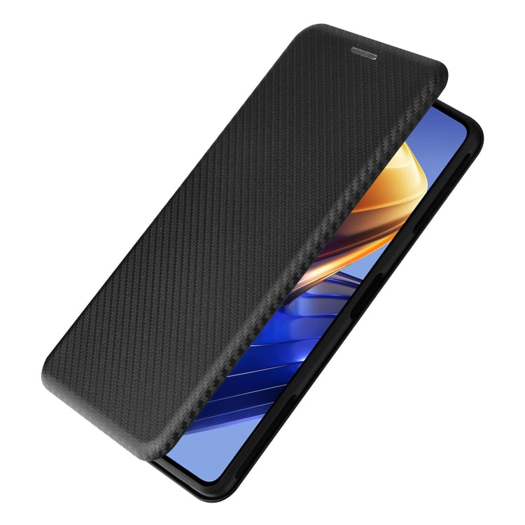 For Xiaomi Poco F4 GT/Redmi K50 Gaming Carbon Fiber Texture Horizontal Flip Leather Phone Case