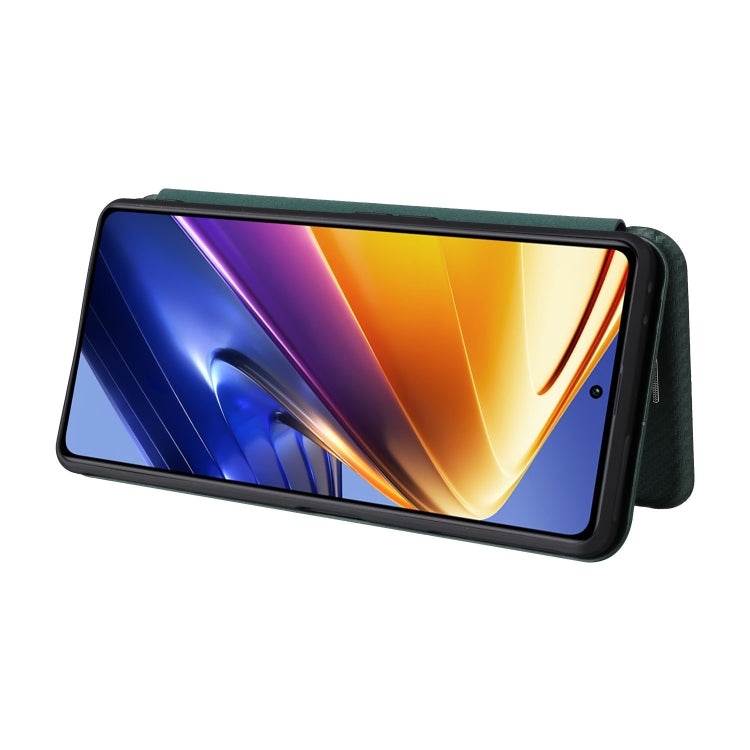 For Xiaomi Poco F4 GT/Redmi K50 Gaming Carbon Fiber Texture Horizontal Flip Leather Phone Case