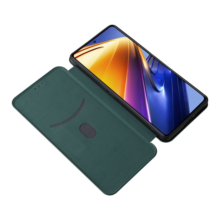 For Xiaomi Poco F4 GT/Redmi K50 Gaming Carbon Fiber Texture Horizontal Flip Leather Phone Case