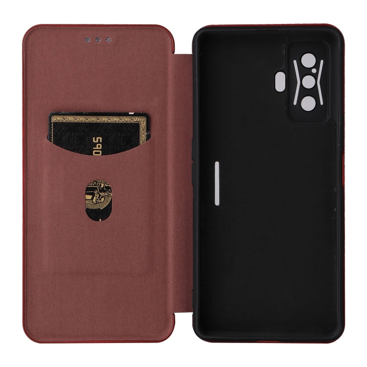For Xiaomi Poco F4 GT/Redmi K50 Gaming Carbon Fiber Texture Horizontal Flip Leather Phone Case