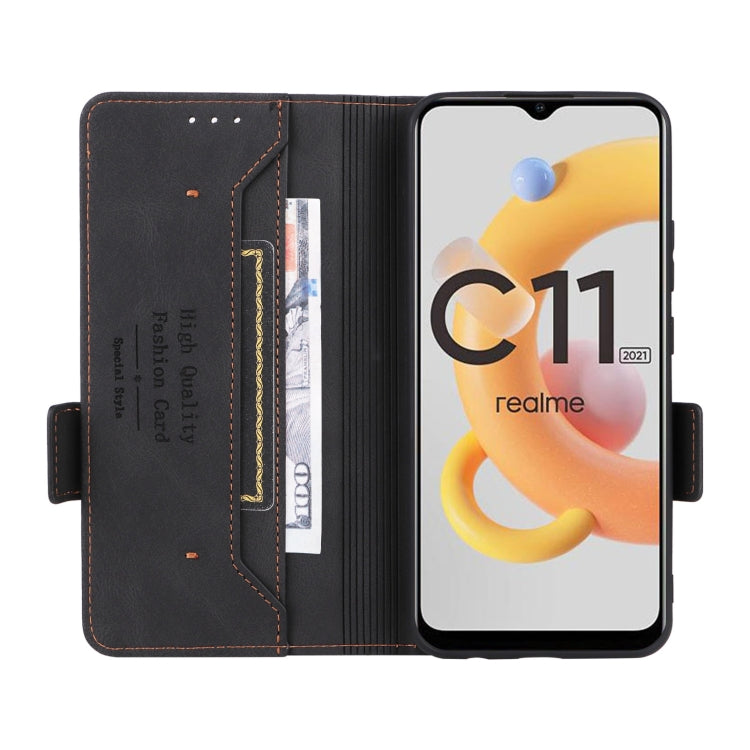 For OPPO Realme C11 2021/Realme C20 Magnetic Clasp Flip Leather Phone Case