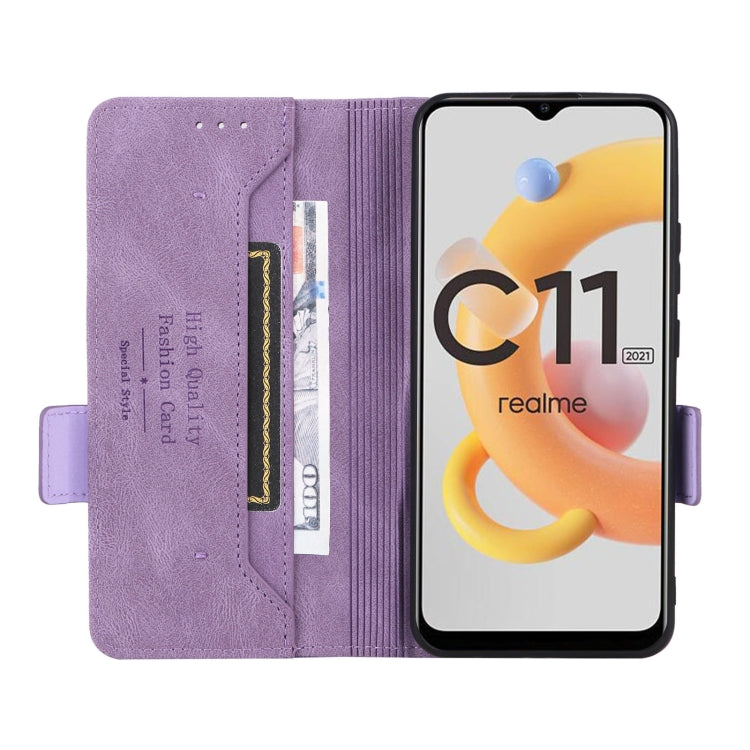 For OPPO Realme C11 2021/Realme C20 Magnetic Clasp Flip Leather Phone Case