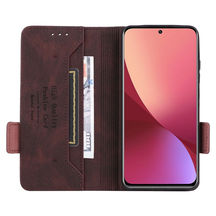 For Xiaomi 12 5G Magnetic Clasp Flip Leather Phone Case