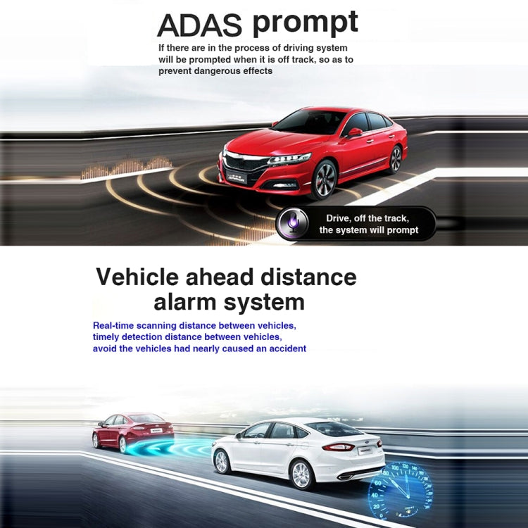 Anytek G66 3.5 inch 1080P Super Full HD ADAS DWR HDR Double Lens Car Night Vision DVR