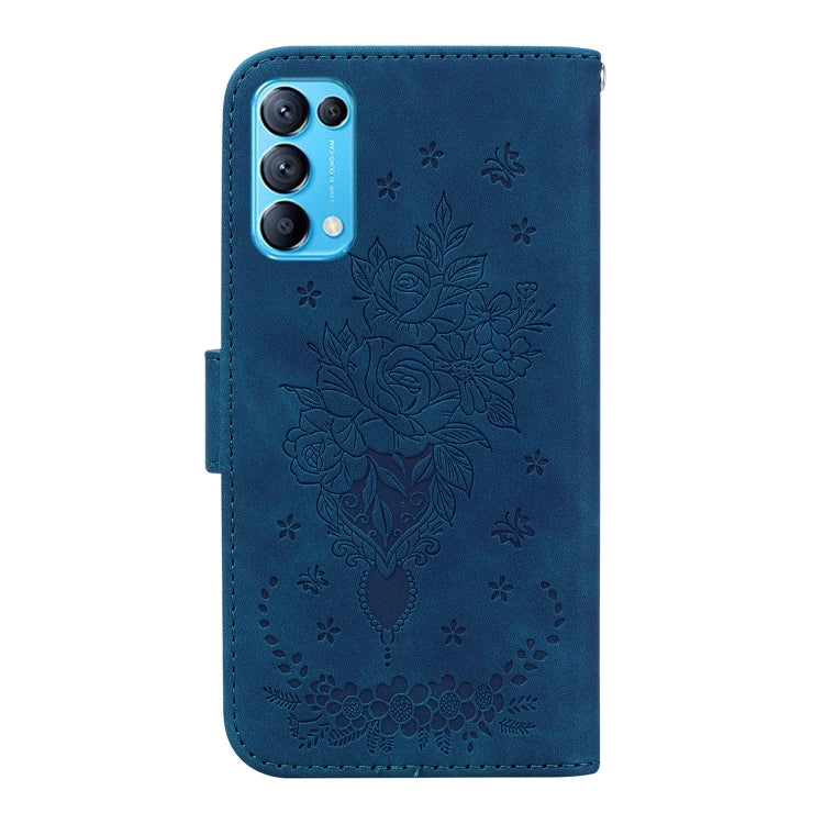 For OPPO Reno5 5G / 4G / Reno5 K / Find X3 Lite Butterfly Rose Embossed Leather Phone Case