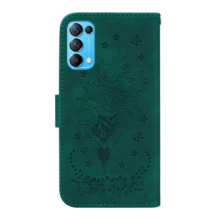 For OPPO Reno5 5G / 4G / Reno5 K / Find X3 Lite Butterfly Rose Embossed Leather Phone Case