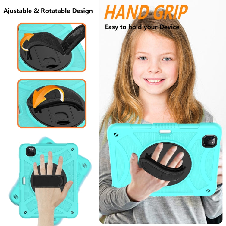 For iPad Pro 11 2022 / 2021 / 2020 Rotary Grab Silicone + PC Tablet Case