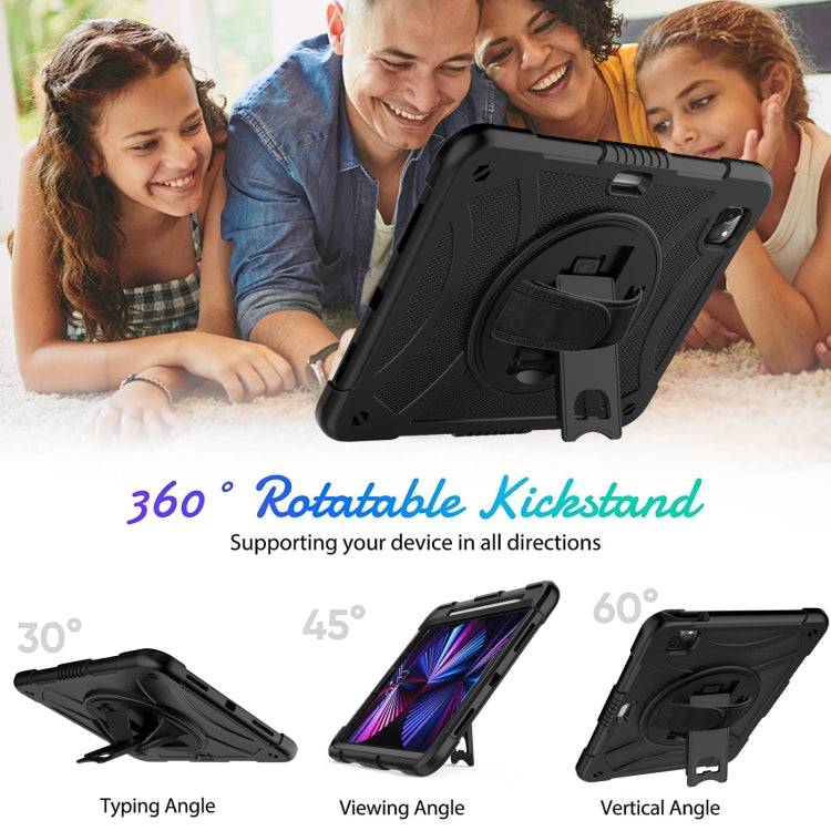 For iPad Pro 11 2022 / 2021 / 2020 Rotary Grab Silicone + PC Tablet Case