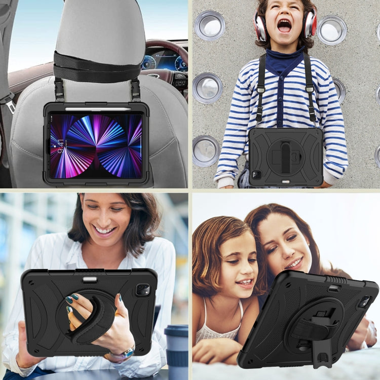 For iPad Pro 11 2022 / 2021 / 2020 Rotary Grab Silicone + PC Tablet Case