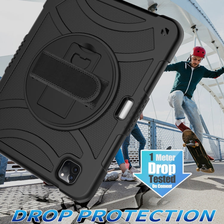 For iPad Pro 11 2022 / 2021 / 2020 Rotary Grab Silicone + PC Tablet Case