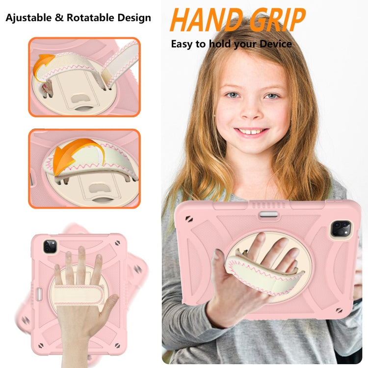 For iPad Pro 11 2022 / 2021 / 2020 Rotary Grab Silicone + PC Tablet Case