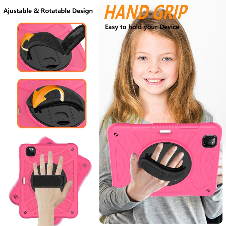 For iPad Pro 11 2022 / 2021 / 2020 Rotary Grab Silicone + PC Tablet Case